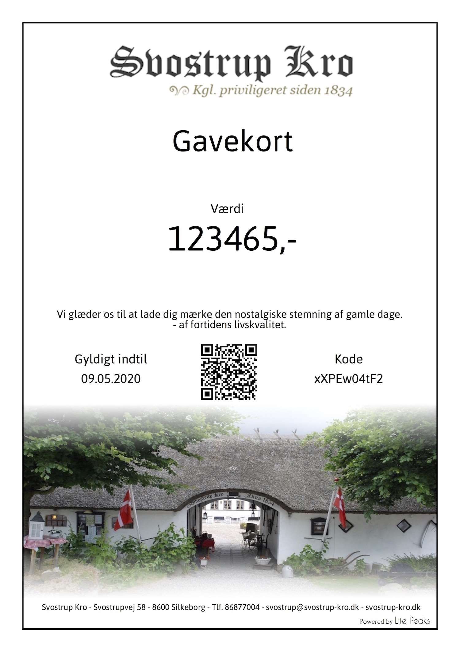 svostrup kro - gavekort2